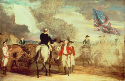 The Surrender of Cornwallis i Yorktown, 1787 af John Trumbull