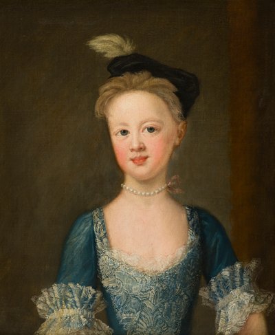 Portræt af Miss Diana Bridgeman (1726-1764) i en ung alder, ca. 1730-39 (olie på lærred) af John Vanderbank