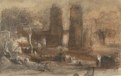 Et romantisk landskab af John Varley