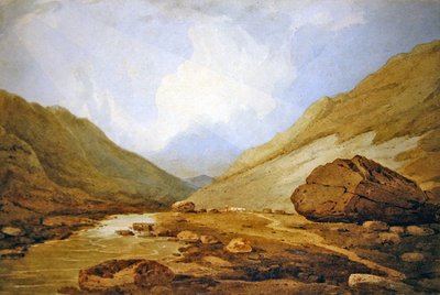 A View in Pass of Llanberis (akvarel på papir) af John Varley