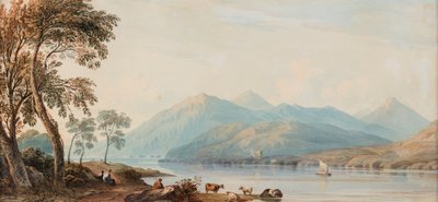 Glengary Loch, dato ukendt (akvarel på papir) af John Varley