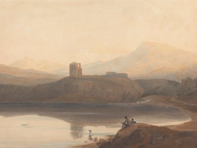 Llanberis-søen med Dolbadern Slot af John Varley