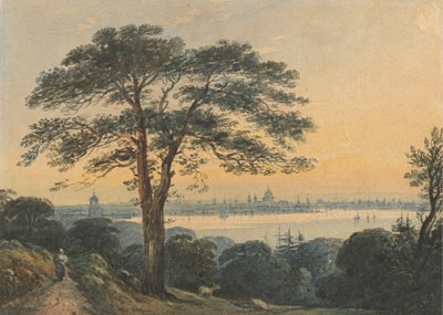 London fra Themsen af John Varley
