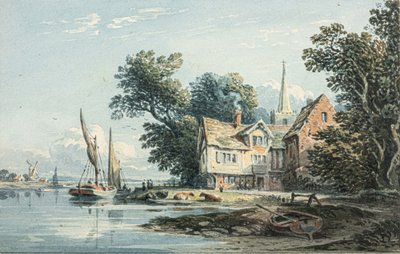 På Themsen nær Chiswick (akvarel) af John Varley