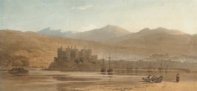 Udsigt over Conwy Castle, Nordwales af John Varley