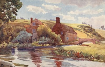 Old Mill, Wareham (farvelitografi) af John W.G. Bond