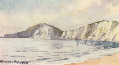 Worbarrow Bay (farvelitografi) af John W.G. Bond