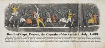Kaptajn Ferrer, kaptajnen på Amistad, død, juli 1839 af John Warner Barber