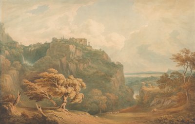 Udsigt over Tivoli, der ser mod Rom af John Warwick Smith