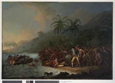 Cooks død, ca. 1781, 83?, John Webber, ca. 1781-83 (oliemaleri på lærred) af John Webber