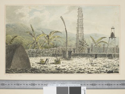 F.17 A Morai, i Atooi, ca. 1773-84 (akvarel) af John Webber