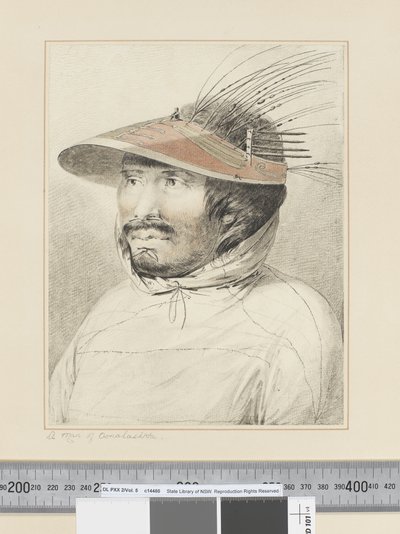 F.28 A Man of Oonalashka, c.1773-84 (akvarel) af John Webber