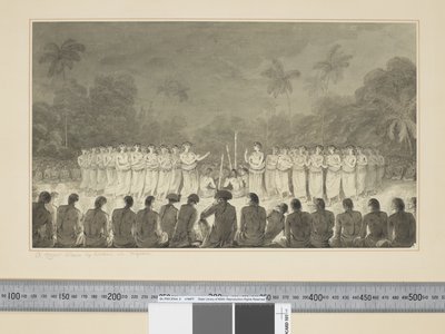 F.6 En natdans af kvinder i Hapaee, c.1773-84 (akvarel) af John Webber