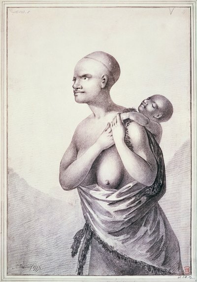 Indfødte kvinder fra Van Diemens Land, nu Tasmanien, januar 1777, tegning af John Webber (1750-1793), Australien af John Webber