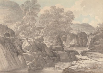 Pont-y-Pair ved floden Llugwy nær Betws-y-Coed, Denbigh af John Webber