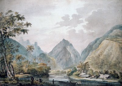 Udsigt over Vaitepiha-dalen, Tahiti, 1777 af John Webber