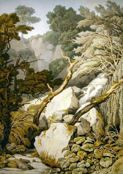 Chudleigh, Devon (pen & gråt blæk og akvarel over blyant på papir) af John White Abbott