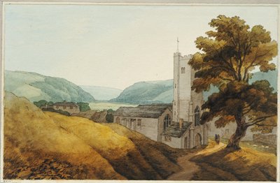 Fra kirkegården i Dulverton, Somerset, 1800 af John White Abbott