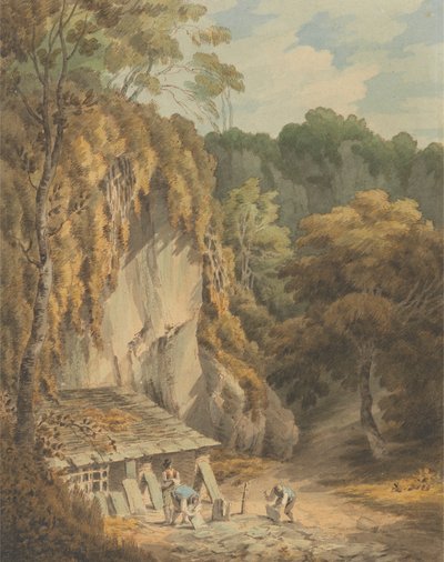 Slate Quarry i Widecombe, Devon af John White Abbott