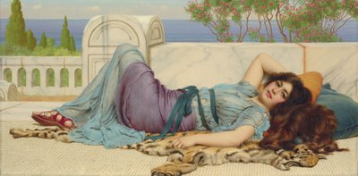 Mischief and Repose, 1909 af John William Godward
