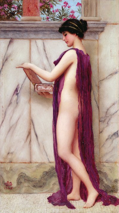 Juvelæsken (en dyrebar gave) af John William Godward