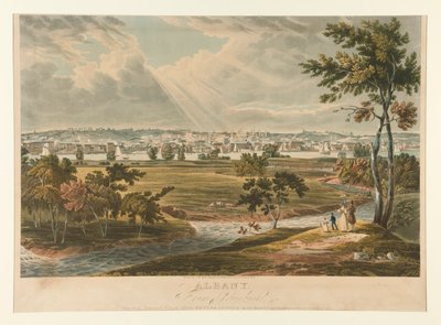 Albany / Fra Greenbush af John William Hill