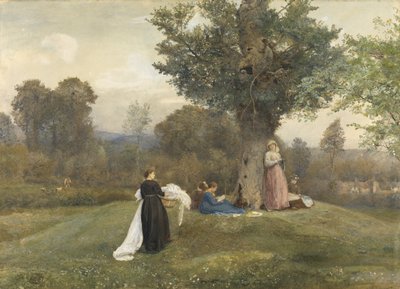 Laundry Day, West Somerset (wc på papir) af John William North