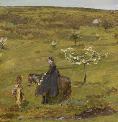 May on the Hill (akvarel med kropsfarve) af John William North