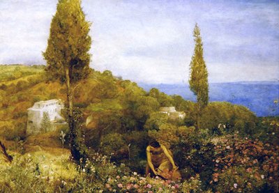 The House of Roses, Tripoli (akvarel over blyant på papir) af John William North