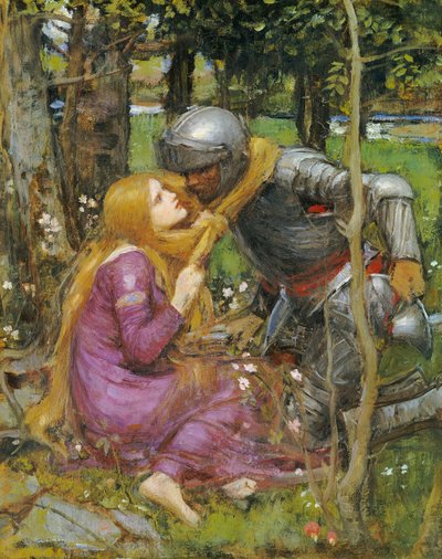 En undersøgelse for "La Belle Dame sans Merci", ca. 1893 af John William Waterhouse