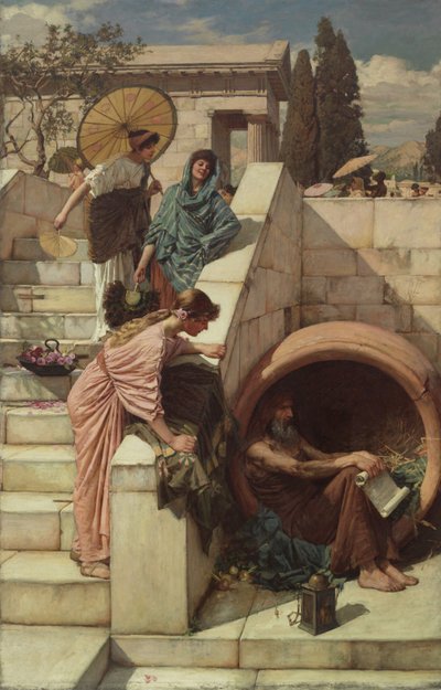 Diogenes, 1882 af John William Waterhouse