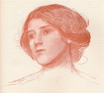 Fra et studie i sangvinsk, c1899 af John William Waterhouse