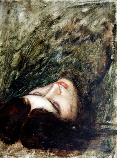 Head of Orpheus - a Sketch, ca. 1899-1900 (olie om bord) af John William Waterhouse