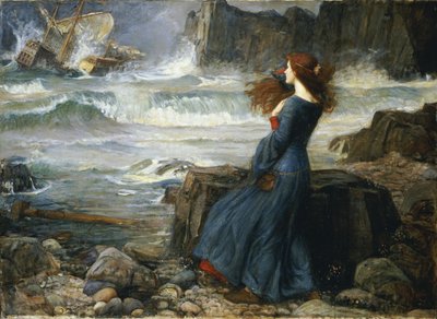 Miranda - Stormen, 1916 af John William Waterhouse