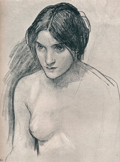 Studie til maleriet Hylas og nymferne, c1896 af John William Waterhouse
