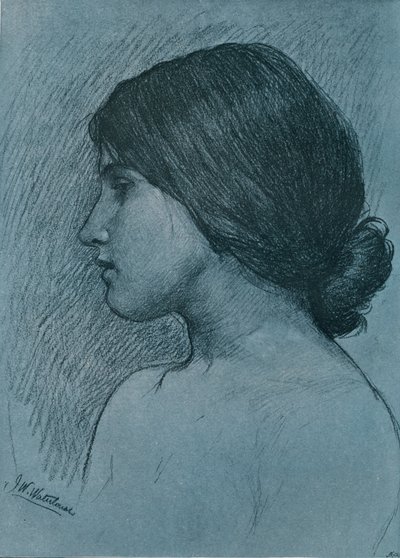 Study of a Head, c1899 af John William Waterhouse
