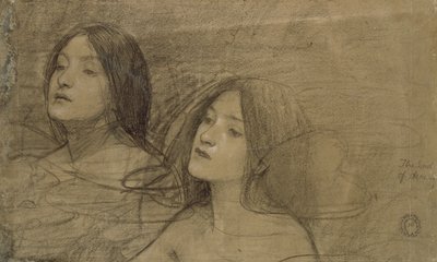 Studie af to nymfer for 
