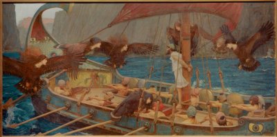Odysseus og sirenerne af John William Waterhouse