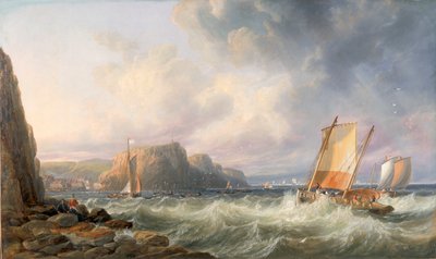 Ud for Yorkshire-kysten, Staithes af John Wilson Carmichael