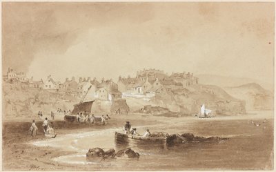 Robin Hoods Bay (kropsfarve) af John Wilson Carmichael