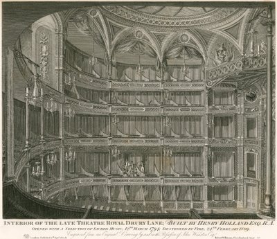 Interiør af det afdøde Theatre Royal, Drury Lane, London af John Winston