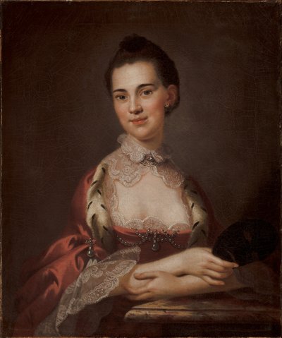 Portræt af Anne Gibbes, Mrs Edward Thomas, 1767 af John Wollaston