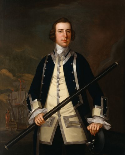 Portræt af en søofficer, traditionelt kendt som Augustus Keppel (1725-86) ca. 1749 af John Wollaston