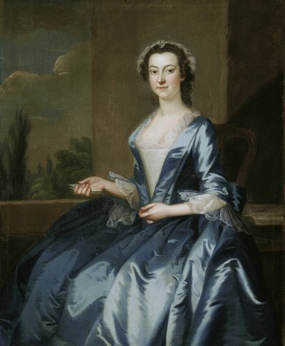 Portræt af en kvinde, 174952. af John Wollaston