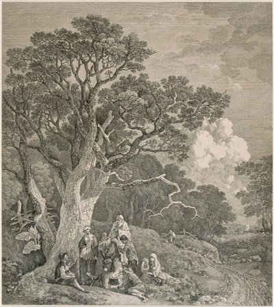 Sigøjnere i en skov, efter Thomas Gainsborough, c1740-1780. af John Wood