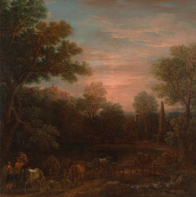 Klassisk landskab: Aften af John Wootton