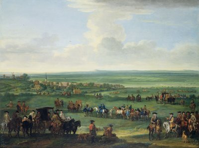 George I (1660-1727) på Newmarket, 4. eller 5. oktober 1717, ca. 1717 (olie på lærred) af John Wootton