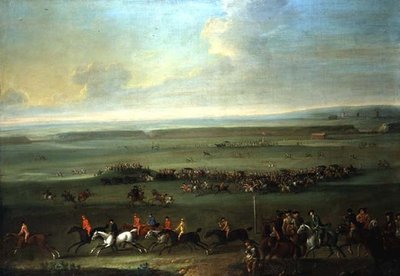 Startposten i Newmarket af John Wootton
