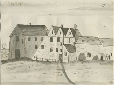 Lichfield - Greyfriars: pen og vask tegning, nd [1784] (tegning) af John Wright