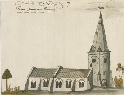 Thorpe Constantine Church: akvarelmaleri, ndc 1784] af John Wright